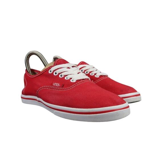 Vans Shoes Womens 5.5 Sneakers Authentic Lo Pro Skate Casual Red Canvas Lace Up - Picture 1 of 12